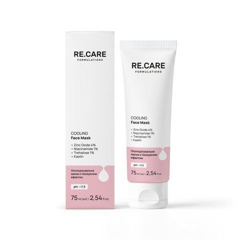 Охолоджувальна маска з тонізуючим ефектом Cooling Face Mask RECARE 75 мл 4823109414532 фото