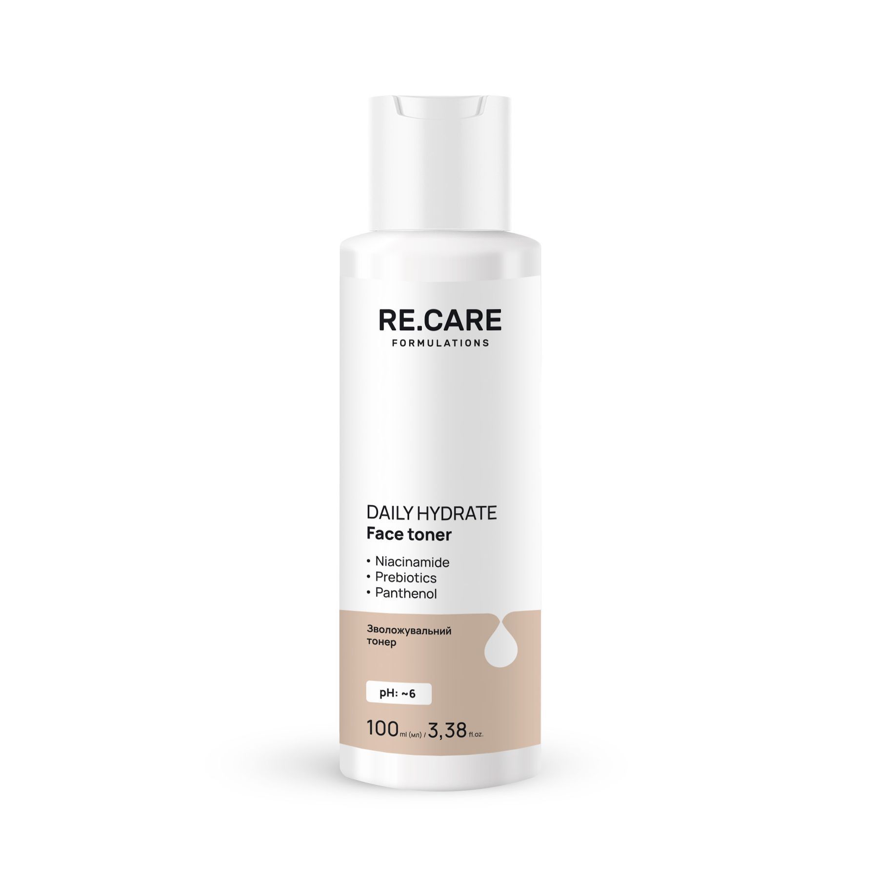 Зволожувальний тонер Daily Hydrate Face Toner RE.CARE 100 мл