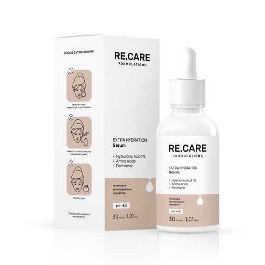 Інтенсивна зволожувальна сироватка Extra Hydration Serum RE.CARE 30 мл