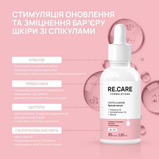 Сироватка зі спікулами, центелою та пребіотиками Centella Biome