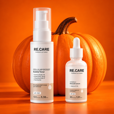 Дует сяйво і енергія Glow & Energy Duo RECARE бульбашковий тонер та сироватка з вітаміном С 2100000036967 фото