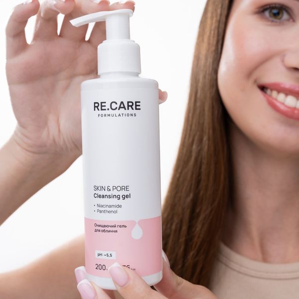 Очищаючий гель для обличчя Skin & Pore Cleansing gel RE.CARE 200 мл 4823109409224 фото