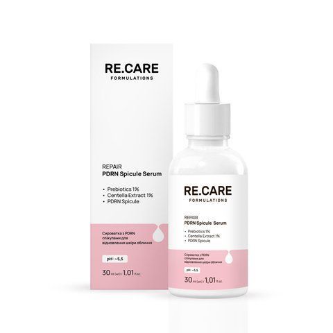Сироватка з PDRN спікулами для відновлення шкіри обличчя Repair PDRN Spicule Serum RECARE 30 мл 4823109414419 фото